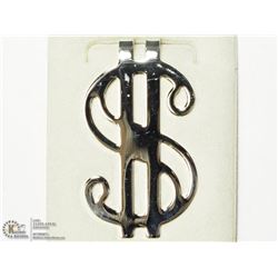 27) SILVER MONEY SIGN "$" BROOCH