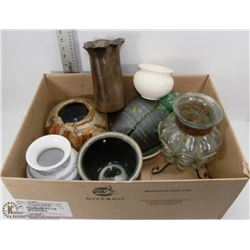 LOT OF POTTERY HOME DECOR, MADE IN WEST GERMANY