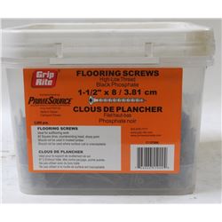 PAIL OF GRIP-RITE FLOORING SCREWS 1.5" X 8
