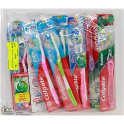 LOT OF COLGATE TOOTHBRUSHES