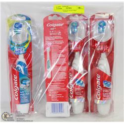 LOT OF COLGATE ELECTRIC TOOTHBRUSHES