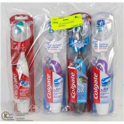 LOT OF COLGATE ELECTRIC TOOTHBRUSHES