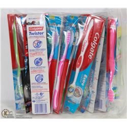 LOT OF COLGATE TOOTHBRUSHES