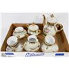 Image 1 : CHINA TEA SET WITH CUPS, PLATES, TEA POT, CREAM &