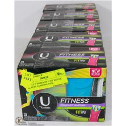 LOT OF 5 BOXES OF U BY KOTEX FITNESS TAMPONS 31PK