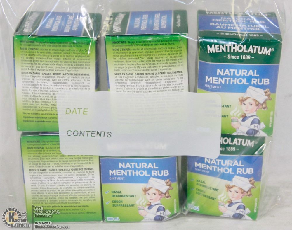 LOT OF MENTHOLATUM MENTHOL RUB