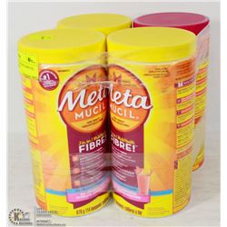 LOT OF 4 BOTTLES OF METAMUCIL FIBER SUPPLEMENT