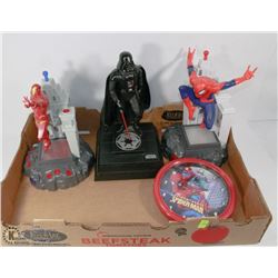 DARTH VADER TALKING COIN BANK, ANIMATED IRON MAN