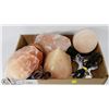 Image 1 : 4 MEDIUM SALT LAMPS - ALL WORKING, ONE HAS DIMMER