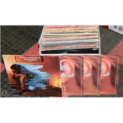 BOX OF CLASSIC ROCK RECORDS.