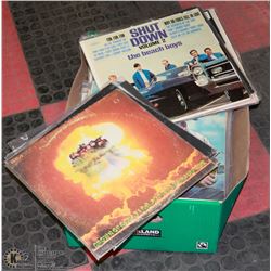 BOX OF COLLECTOR RECORDS IN SLEEVES.