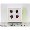 Image 1 : 217) 4 GENUINE GARNETS, 8X6 PEARS, APPROX 4 CTS