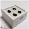 Image 2 : 217) 4 GENUINE GARNETS, 8X6 PEARS, APPROX 4 CTS