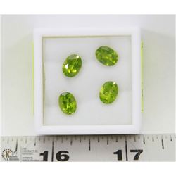 271) 4 PERIDOTS, 8X6MM OVALS, APPROX 5.4 CTS