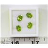 Image 1 : 271) 4 PERIDOTS, 8X6MM OVALS, APPROX 5.4 CTS