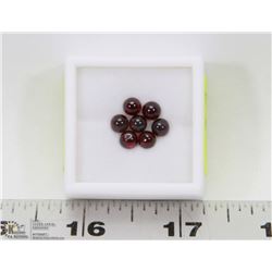214) GENUINE GARNETS, ROUND CABOCHON, APPROX