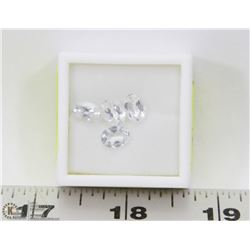 264) 4 CUBIC ZIRCONIA, OVALS, APPROX 5 CTS