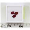 Image 1 : 213) 3 GENUINE GARNETS, OVALS, APPROX 4 CTS