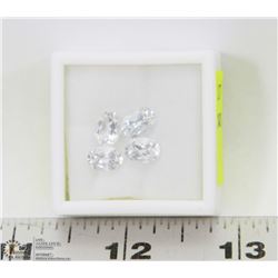 297) 4 CUBIC ZIRCONIA, OVALS, APPROX 5 CTS