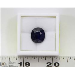 218) ENHANCED BLUE SAPPHIRE, OVAL, APPROX 8 CTS