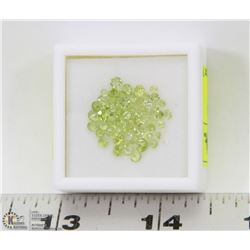 272) GENUINE PERIDOTS, 2-4MM ROUNDS, APPROX 4 CTS