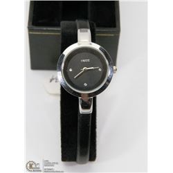 NEW KEZZIE LADIES WATCH BLACK STRAP.