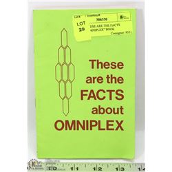 RARE "THESE ARE THE FACTS ABOUT OMNIPLEX" BOOK