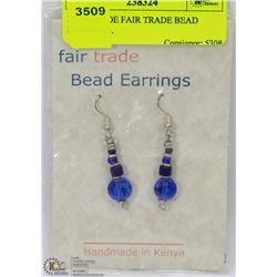 HANDMADE FAIR TRADE BEAD EARRINGS.