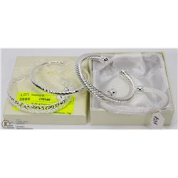 4PC SILVER PLATED NEW BRACELETS.