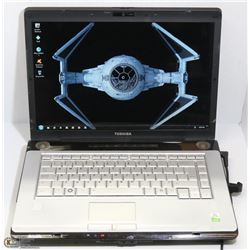 TOSHIBA SATELLITE WIN 7 PRO LAPTOP W/AC ADAPTER