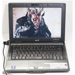 12" ACER TRAVELMATE WIN 7 PRO LAPTOP W/ AC ADAPTER