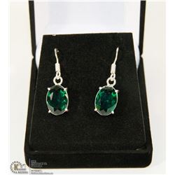 GREEN APATITE GEMSTONE EARRINGS