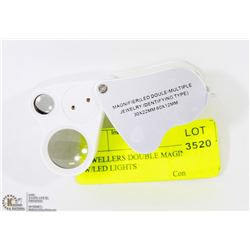 JEWELERS DOUBLE MAGNIFIER W/LED LIGHTS