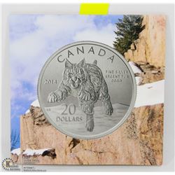 2014 CANADIAN FINE SILVER (99.99) $20 COIN