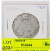 Image 1 : 1912 CANADIAN SILVER 50 CENT PIECE