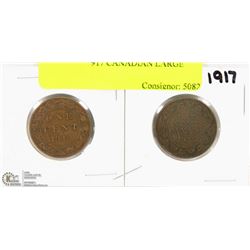 1910 AND 1917 CANADIAN LARGE PENNIES