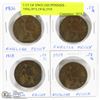 Image 1 : LOT OF ENGLISH PENNIES - 1906,1915,1918,1919.
