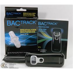 BAC TRACK BREATHALYZER WITH 50 PACK OF