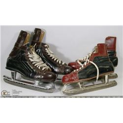 2 PAIR OF VINTAGE HOCKEY SKATES