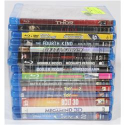 BUNDLE OF 15 BLU-RAY DVD MOVIES INCL.