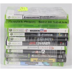 BUNDLE OF 12 XBOX 360 GAMES INCL.
