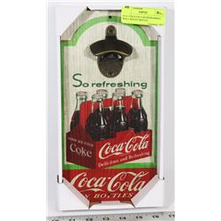 NEW COCA COLA SO REFRESHING WALL MOUNT BOTTLE