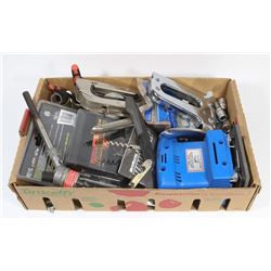 MISC TOOLS INCL MOBILE INVERTER, SANDER, STAPLERS,