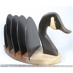 WOOD CARVED FOLK ART GOOSE