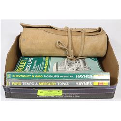 KUNYS 14 WRENCH LEATHER TOOL POUCH & HAYNES AUTO