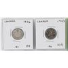 Image 1 : CANADA SILVER TEN CENT COINS 1936  1943.