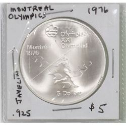 RCM MONTREAL OLYMPICS 1976 $5 SILVER COIN.
