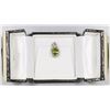 Image 1 : 1) STERLING SILVER PERIDOT & DIAMOND PENDANT
