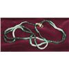Image 1 : 2) 14KT GOLD EMERALD NECKLACE