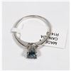 Image 2 : 6) 10KT GOLD BLUE DIAMOND RING SIZE 6.25